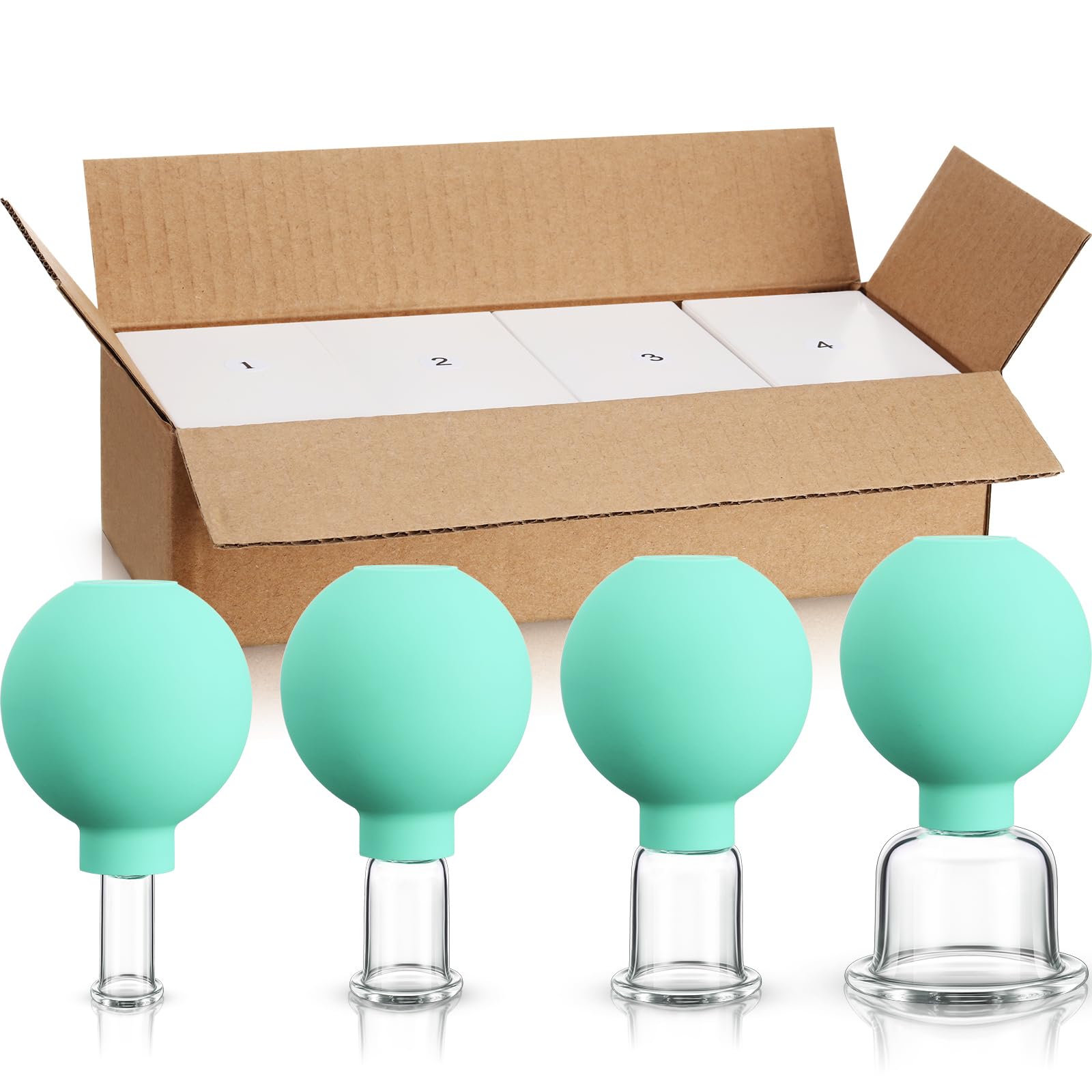 Foto 1 | Juego De Copas Bbto De Vidrio Y Silicona Para Cuerpo  Cara Y Piernas - Venta Internacional.