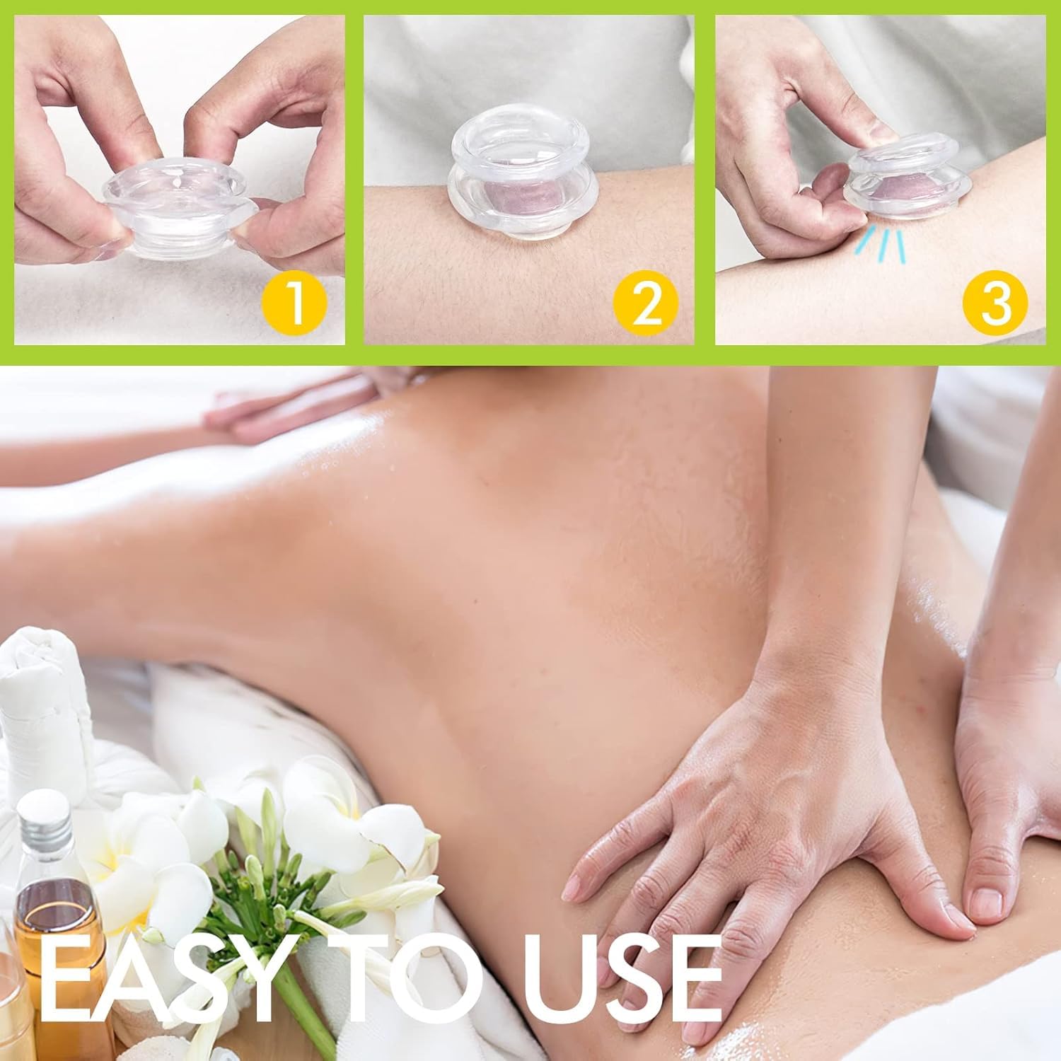 Foto 4 pulgar | Sets De Terapia Con Ventosas Vasos De Silicona Greenlife (4 Unidades) - Venta Internacional.