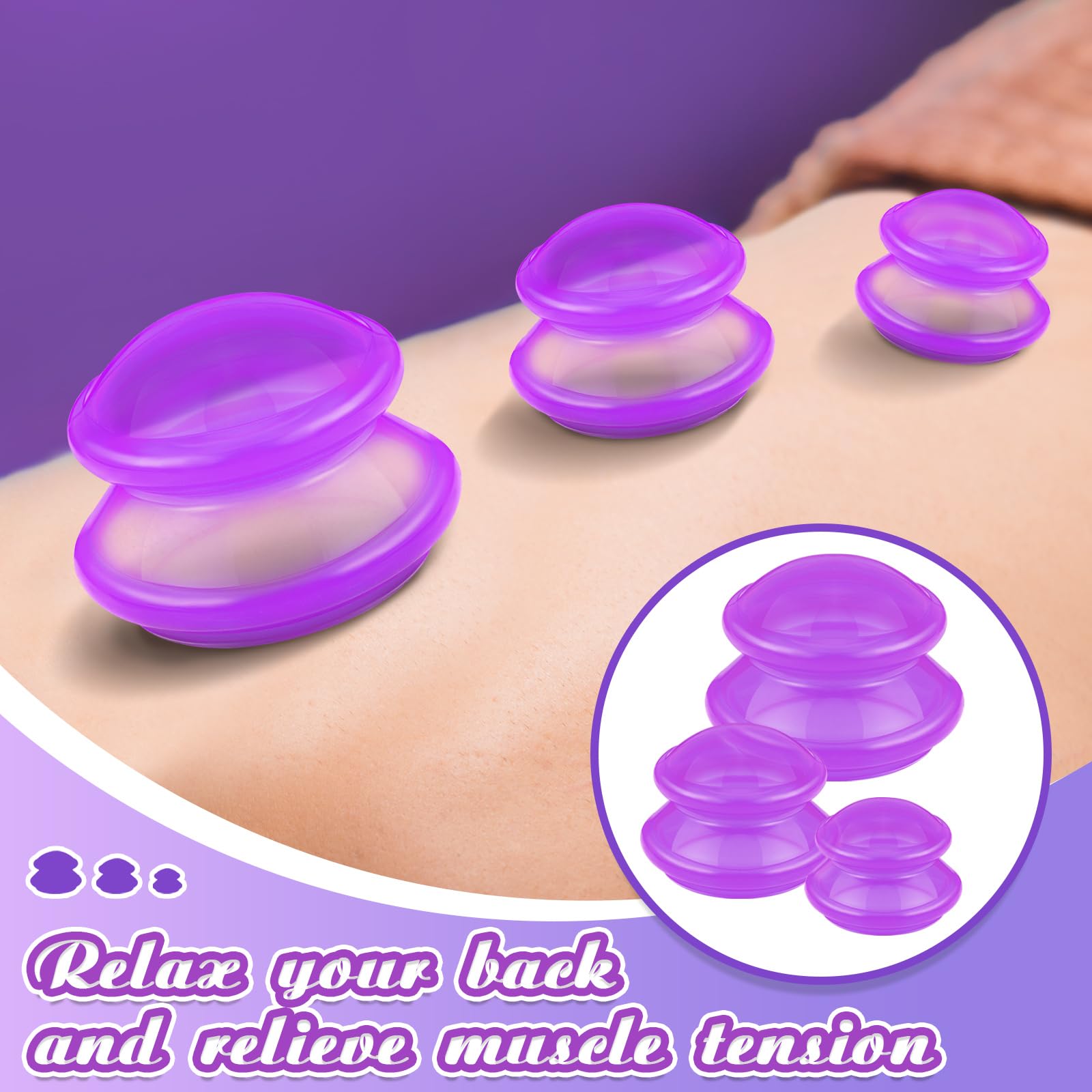 Foto 5 | Set De Terapia Con Ventosas Trelaco Silicone  6 Unidades  Para El Dolor De La Celulitis - Venta Internacional.