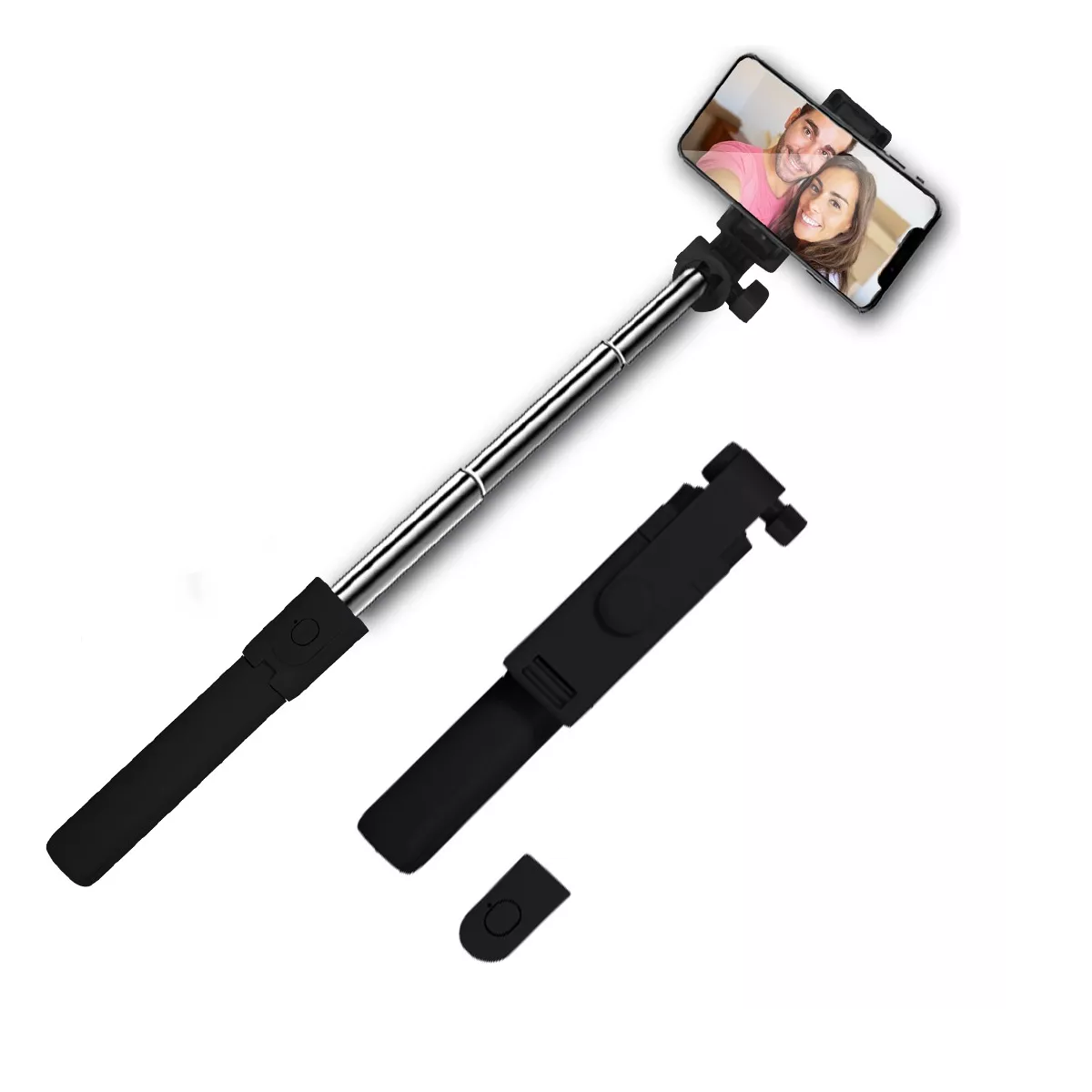 Foto 2 pulgar | Bastón Selfie Stick Bluetooth Tripié con Control Remoto Eo Safe Imports Esi-14269 Negro