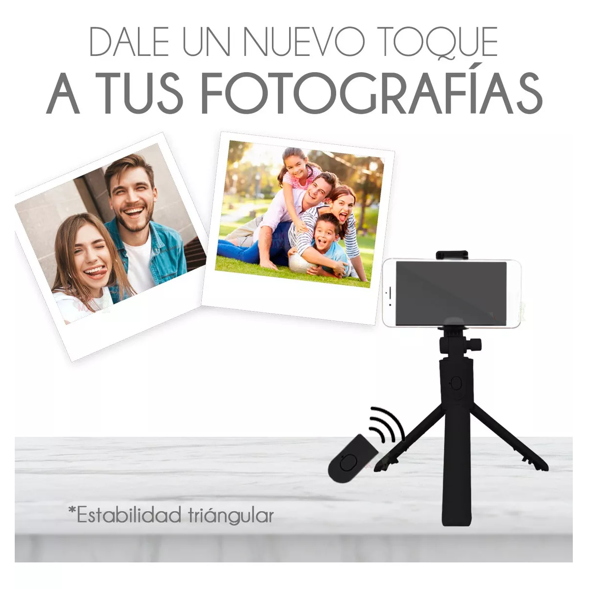 Foto 4 pulgar | Bastón Selfie Stick Bluetooth Tripié con Control Remoto Eo Safe Imports Esi-14269 Negro