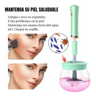 Foto 2 | Limpiador Eléctrico para Brochas de Automático Maquillaje color Verde