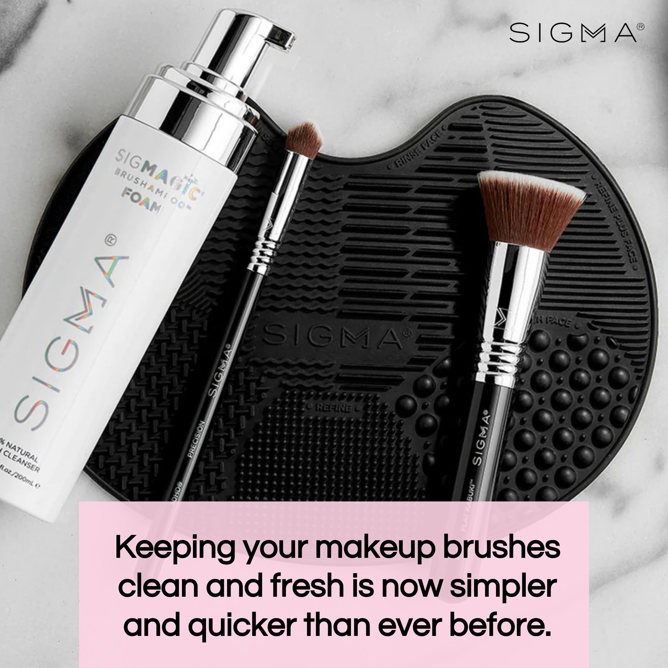 Foto 6 | Limpiador De Brochas De Maquillaje Sigma Spa Express Silicone Black - Venta Internacional.