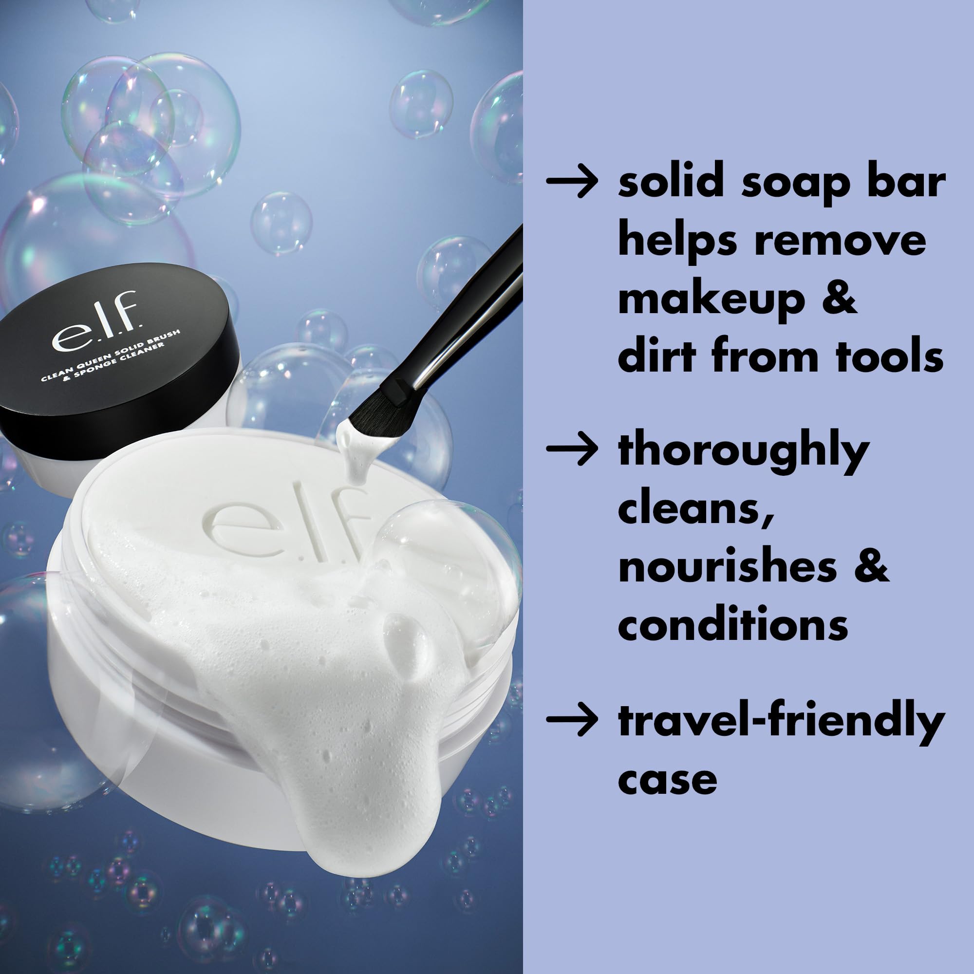 Foto 3 pulgar | Limpiador De Brochas Y Esponjas E.l.f. Clean Queen Vegan Nourishing - Venta Internacional.