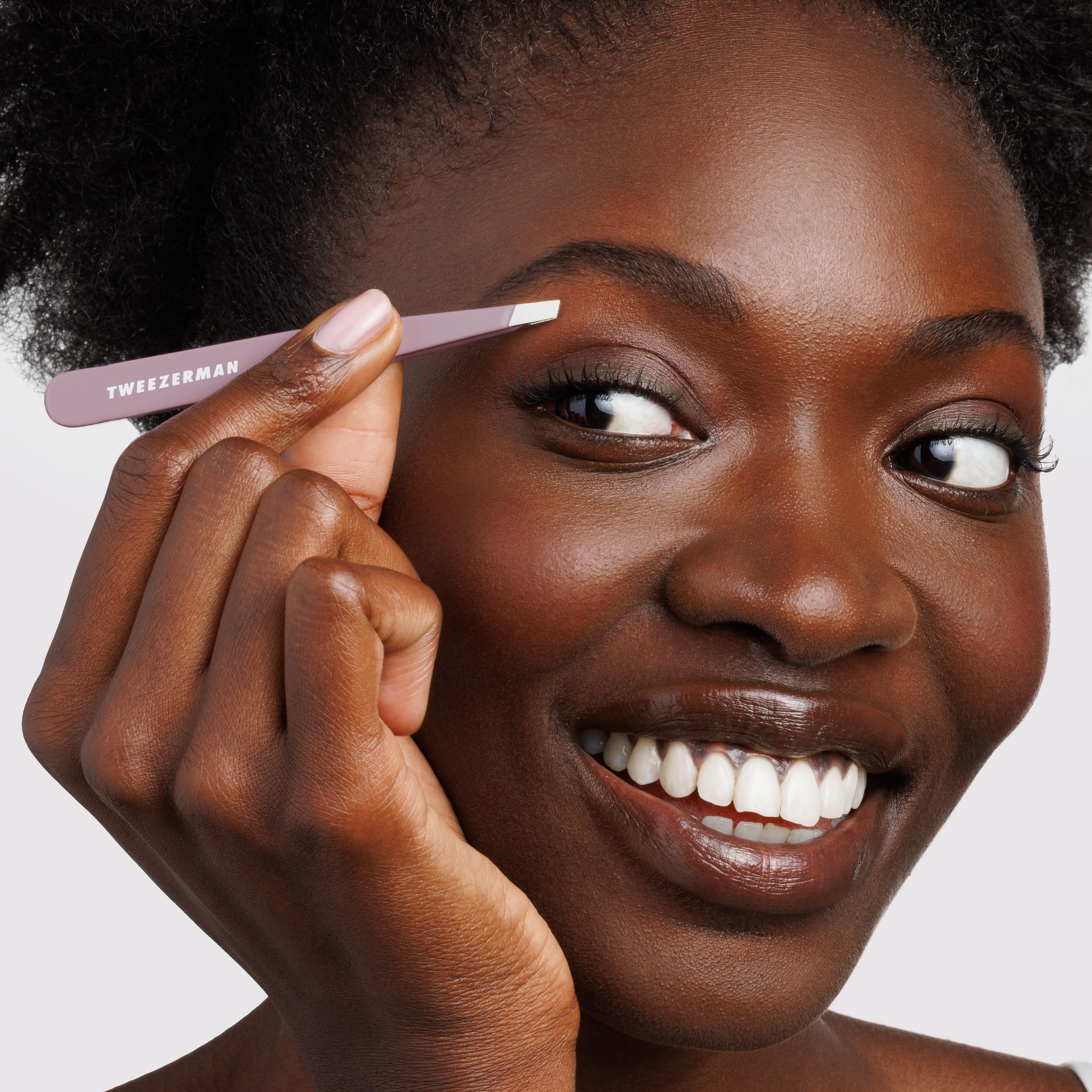 Foto 4 pulgar | Pinzas para Cejas Tweezerman Acero Inoxidable Morado - Venta Internacional
