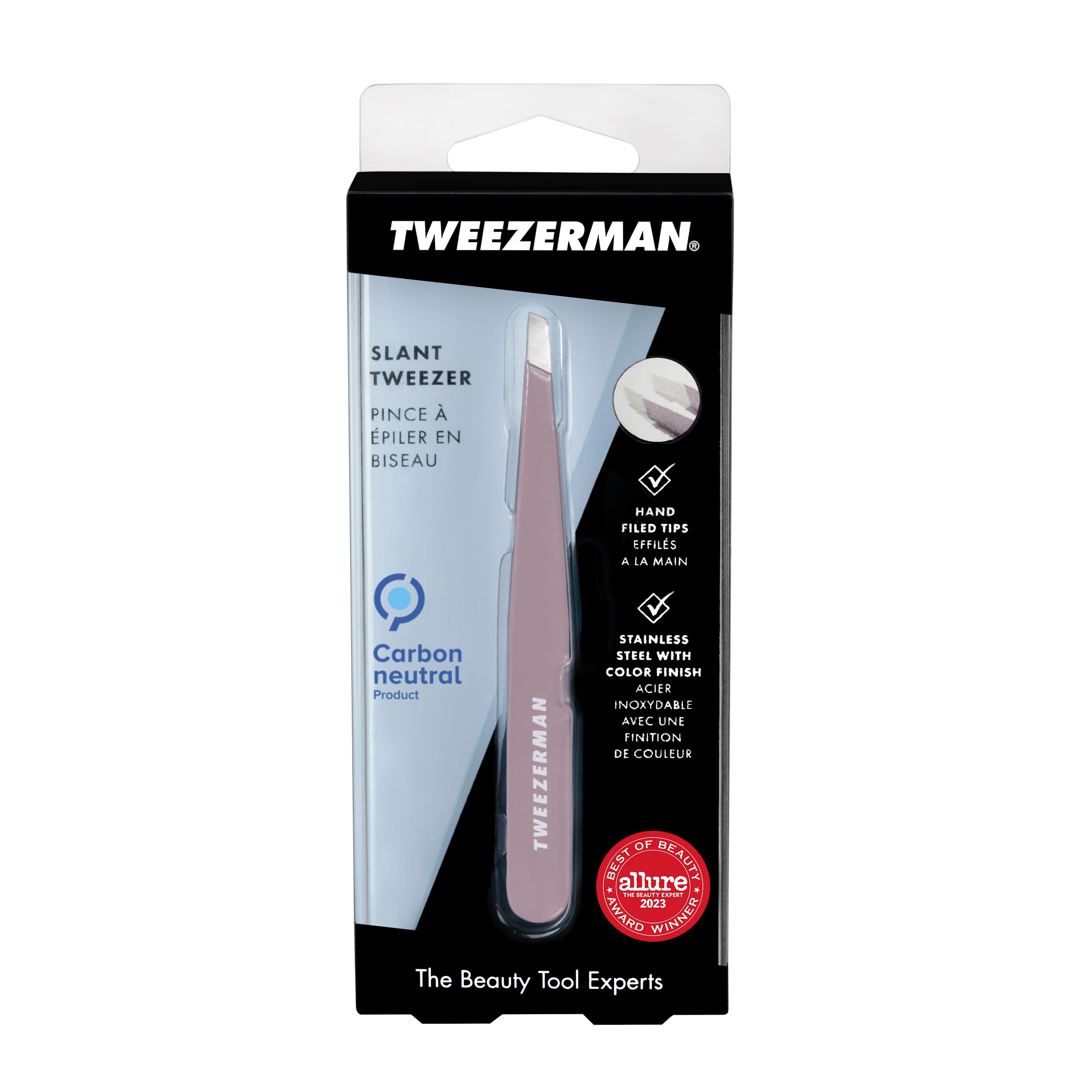Foto 7 pulgar | Pinzas para Cejas Tweezerman Acero Inoxidable Morado - Venta Internacional