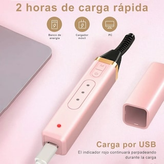 Foto 2 | Rizadores Malubero De Pestañas Eléctrica Recargable Por USB Rosa
