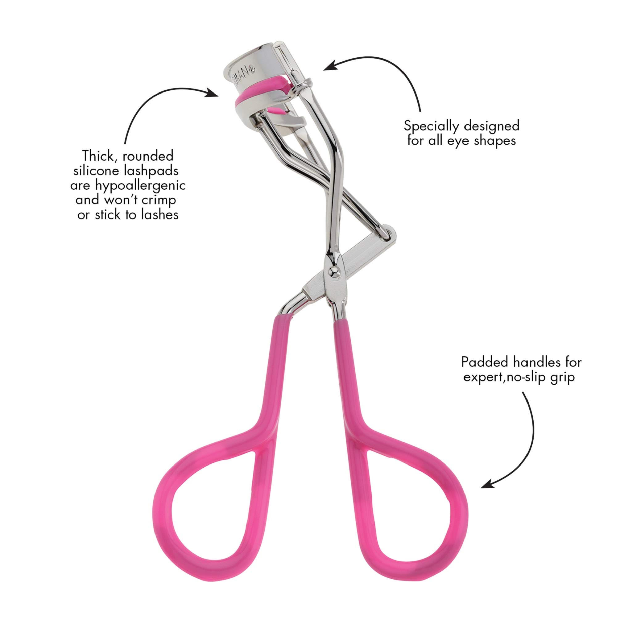 Foto 5 pulgar | Rizador De Pestañas Tweezerman Neon Great Grip Pink Con Máscara De 9 Ml - Venta Internacional.