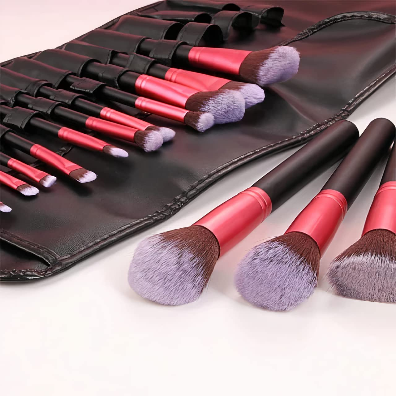 Foto 3 pulgar | Set de 15 Brochas de Maquillaje Profesional  Malubero Negro con Rosa