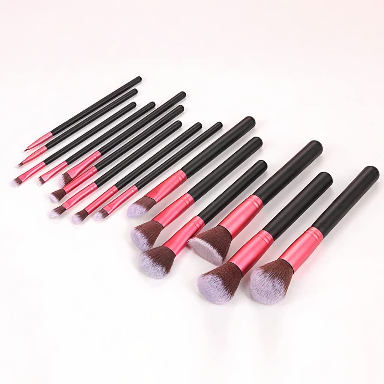 Set De 15 Brochas De Maquillaje Profesional Malubero Negro Con