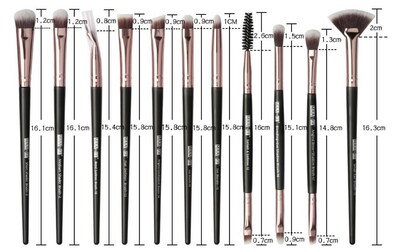 Foto 4 | Brochas de Maquillaje Profesional Funbu color Negro 20 Piezas