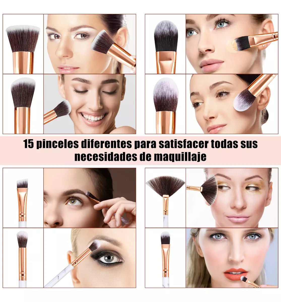 Foto 5 pulgar | Brochas para Maquillaje Belug 15 Piezas