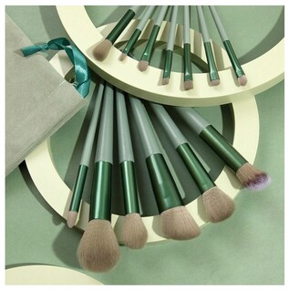 Foto 3 | Brochas de Maquillaje Funbu color Verde Profesional Set de Brochas 13 PZAS