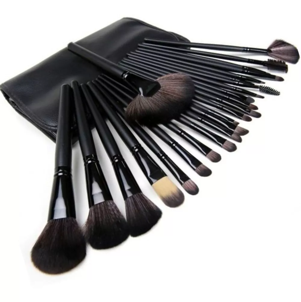 Foto 4 pulgar | Kit de Brochas de Maquillaje Profesional BELUG 24 Piezas Negras