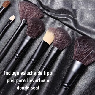 Foto 4 | Kit de Brochas de Maquillaje Profesional BELUG 24 Piezas Negras