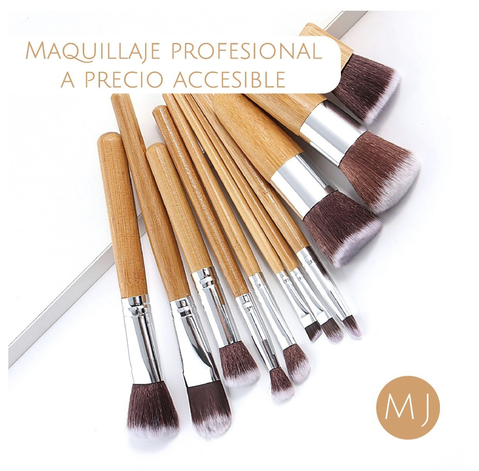 Foto 5 pulgar | Brochas de Maquillaje Funbu Bambú Ecológicas 11 Pcs