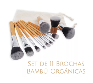 Foto 2 | Brochas de Maquillaje Bambú Ecológicas Belug 11 Piezas Café Claro