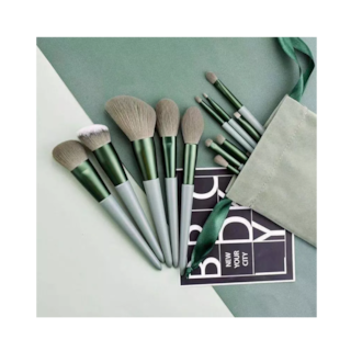 Foto 5 | Set de Brochas de Maquillaje Belug 13 Piezas Verdes
