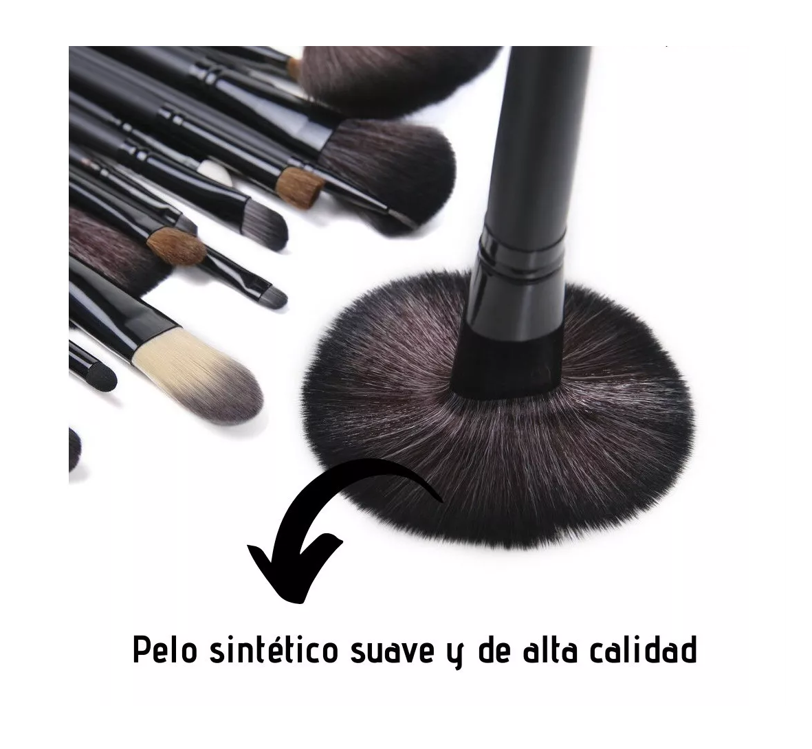 Foto 3 pulgar | Kit de Brochas de Maquillaje Belug Negras 24 Piezas