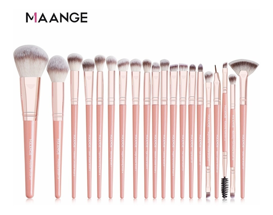 Brochas de Maquillaje Maange 20 Piezas Rosa