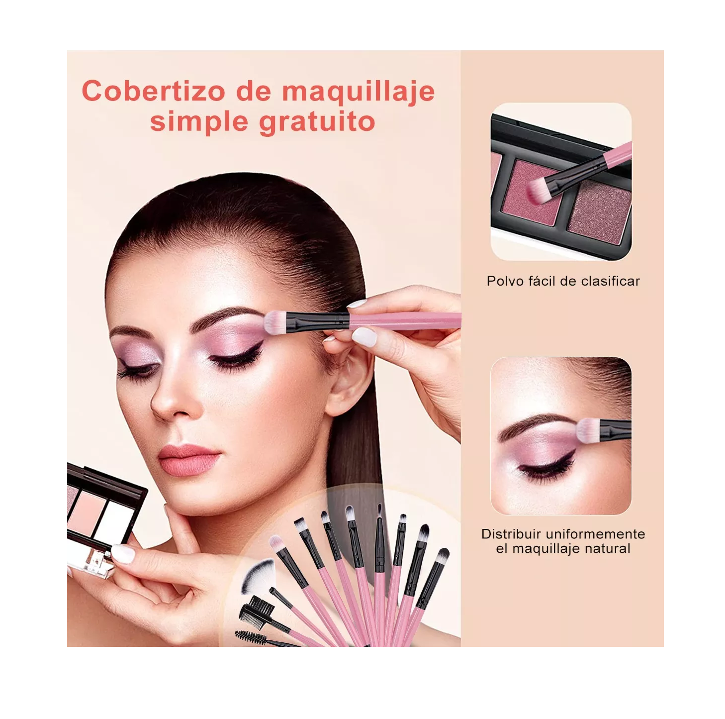 Foto 5 pulgar | Kit de Brochas de Maquillaje Profesional Lab.G Rosa 25 Piezas