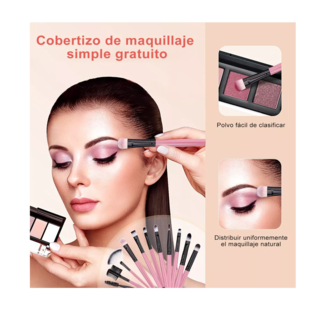 Foto 4 | Kit de Brochas para Maquillaje Profesional 25 Piezas Rosa