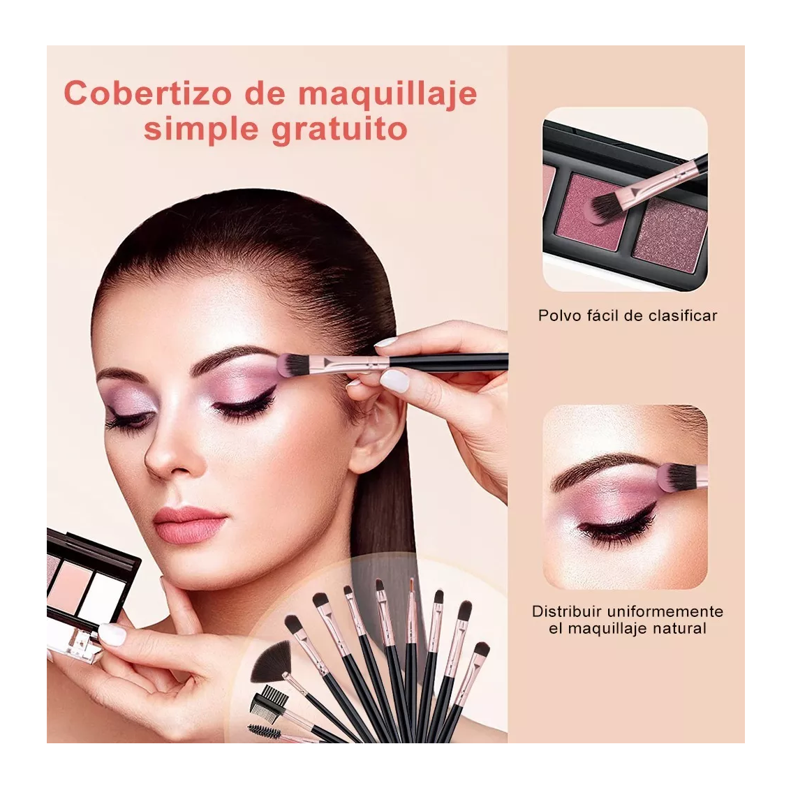 Foto 2 | Brochas para Maquillaje Belug color Negro 25 Piezas