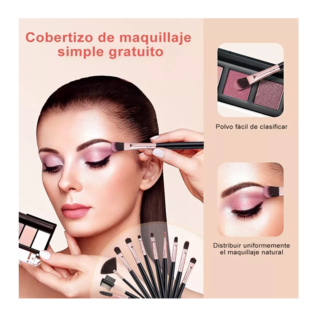 Foto 2 | Brochas para Maquillaje Belug color Negro 25 Piezas