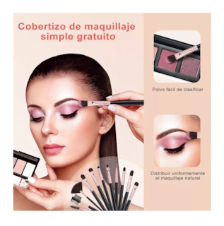 Foto 2 | Kit De Brochas de Maquillaje Profesional 25 Piezas Negro