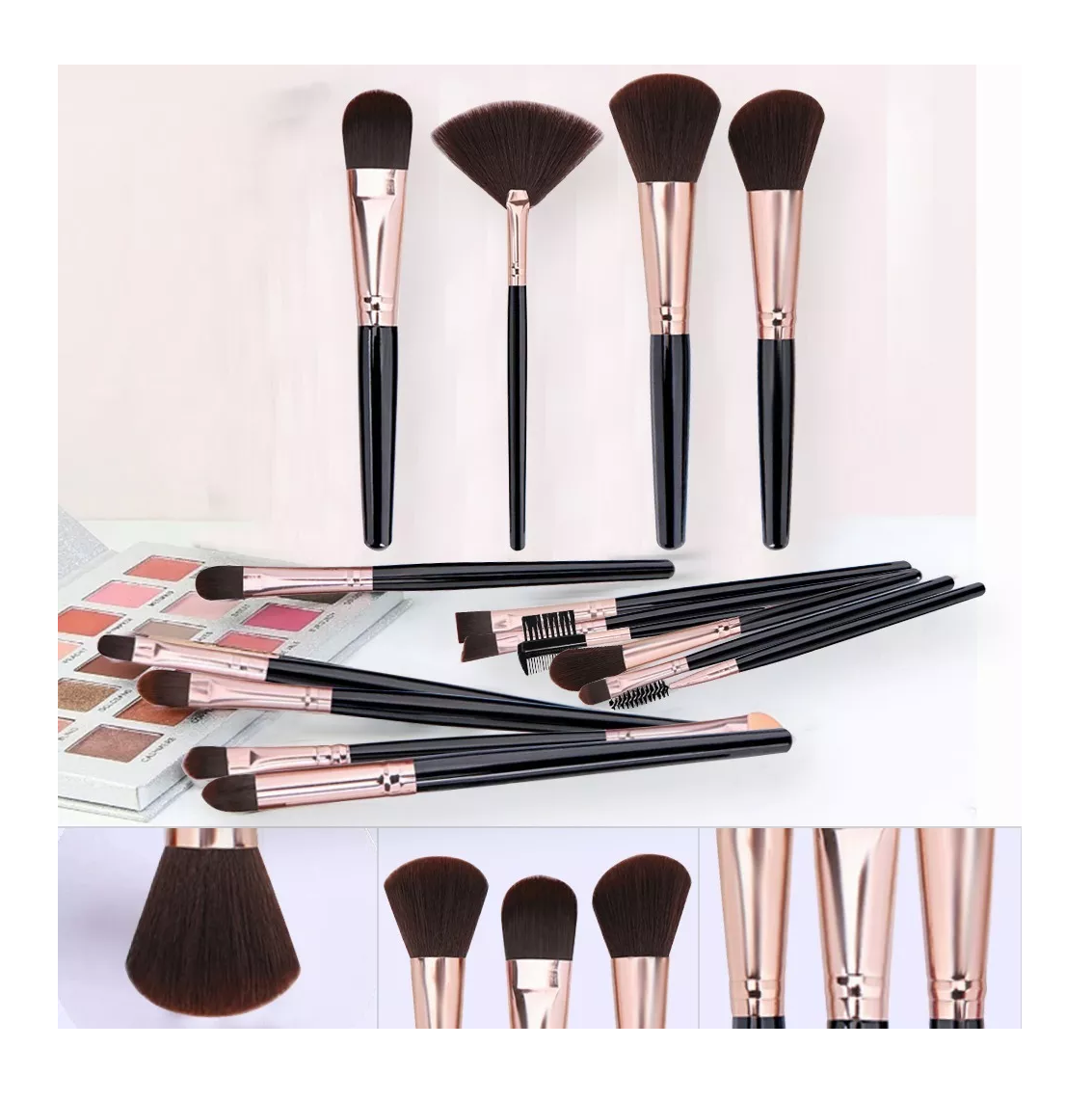 Foto 4 pulgar | Kit De Brochas de Maquillaje Profesional 25 Piezas Negro