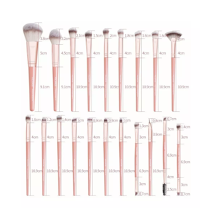 Foto 4 | Brochas de Maquillaje Kit 20 Pcs Profesional Rosa