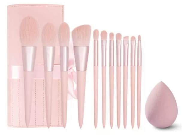 Juego De Brochas De Maquillaje Profesional, 11 Piezas $478