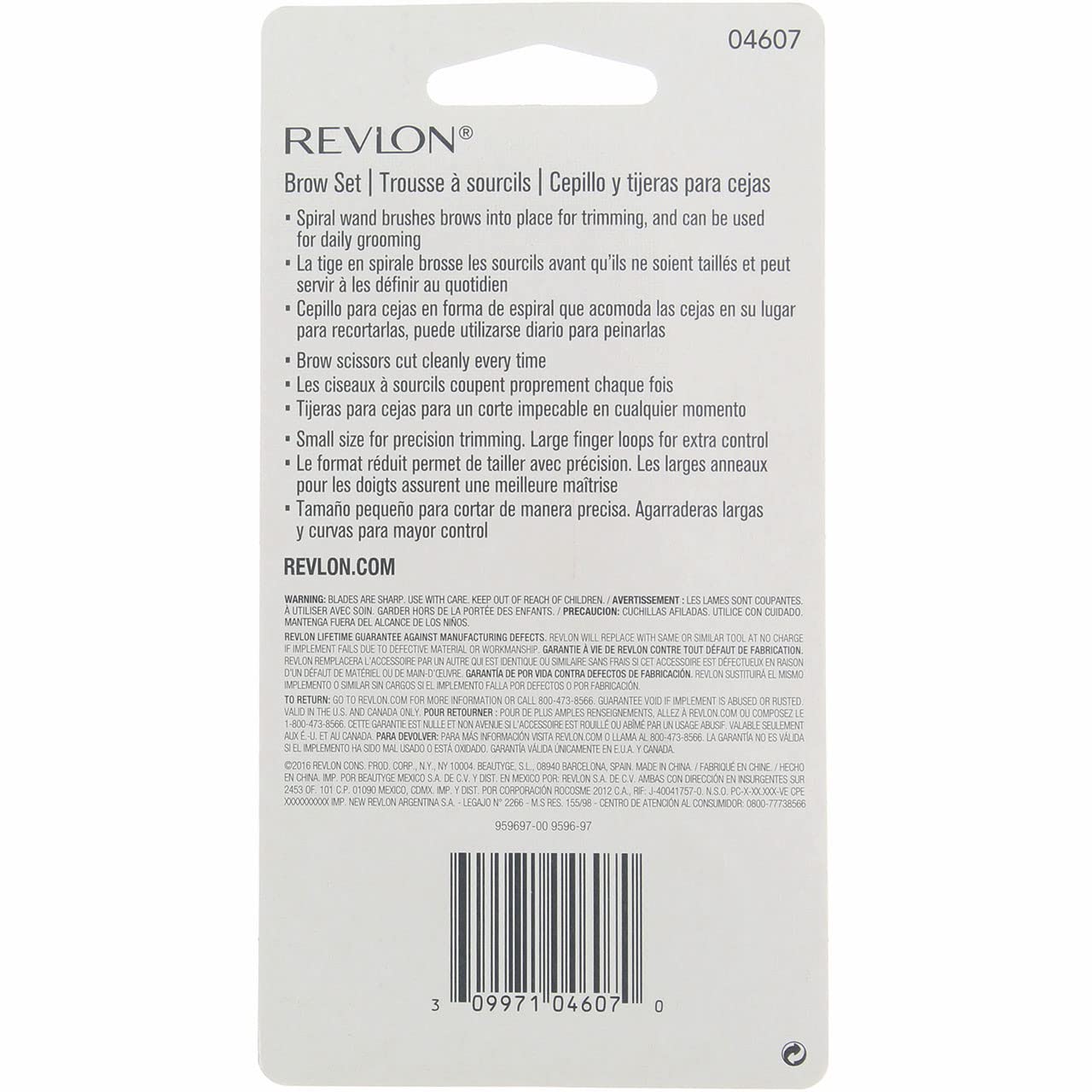 Foto 4 pulgar | Set de Cepillos y Tijeras para Cejas Revlon - Paquete de 2