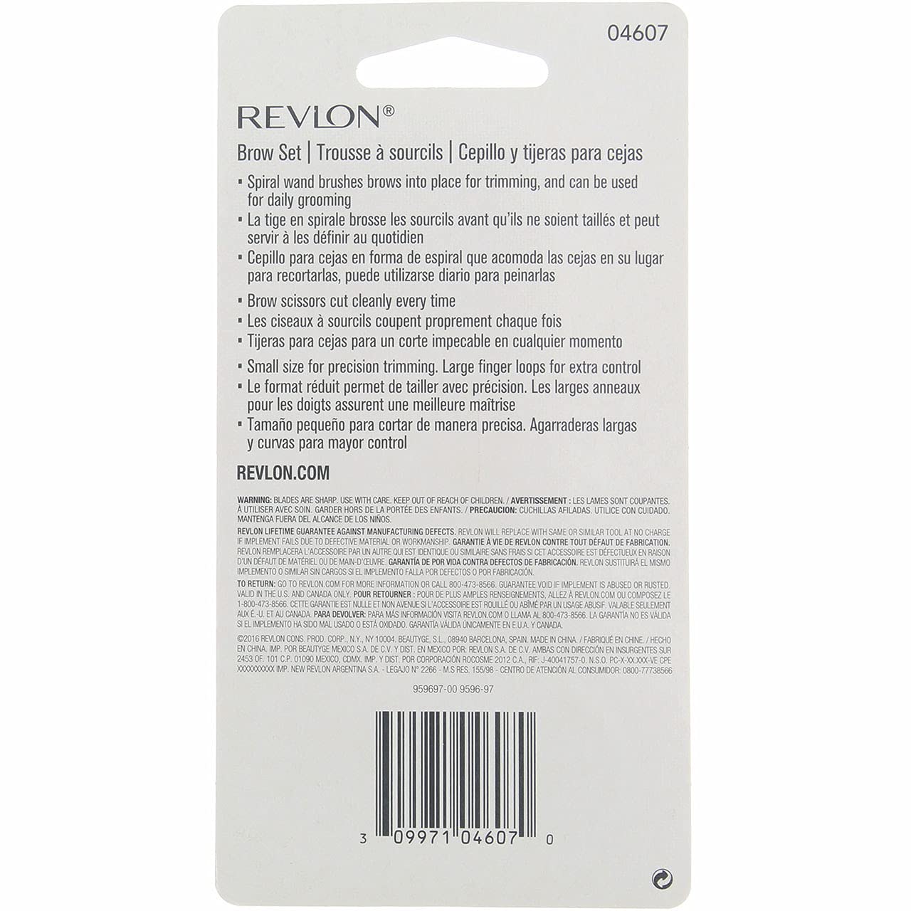 Foto 6 pulgar | Set de Cepillos y Tijeras para Cejas Revlon - Paquete de 2