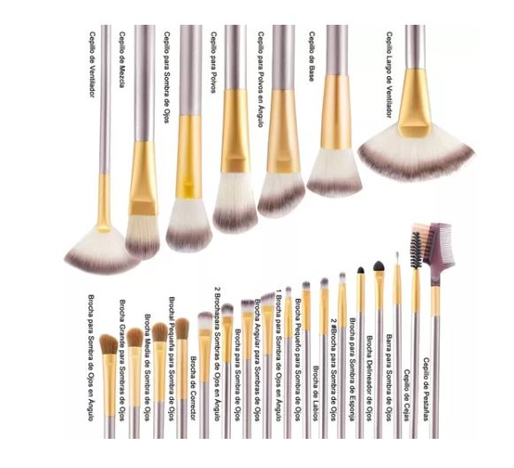 Foto 3 pulgar | Juego de 24 Brochas de Maquillaje Profesional + Bolsa Wünd