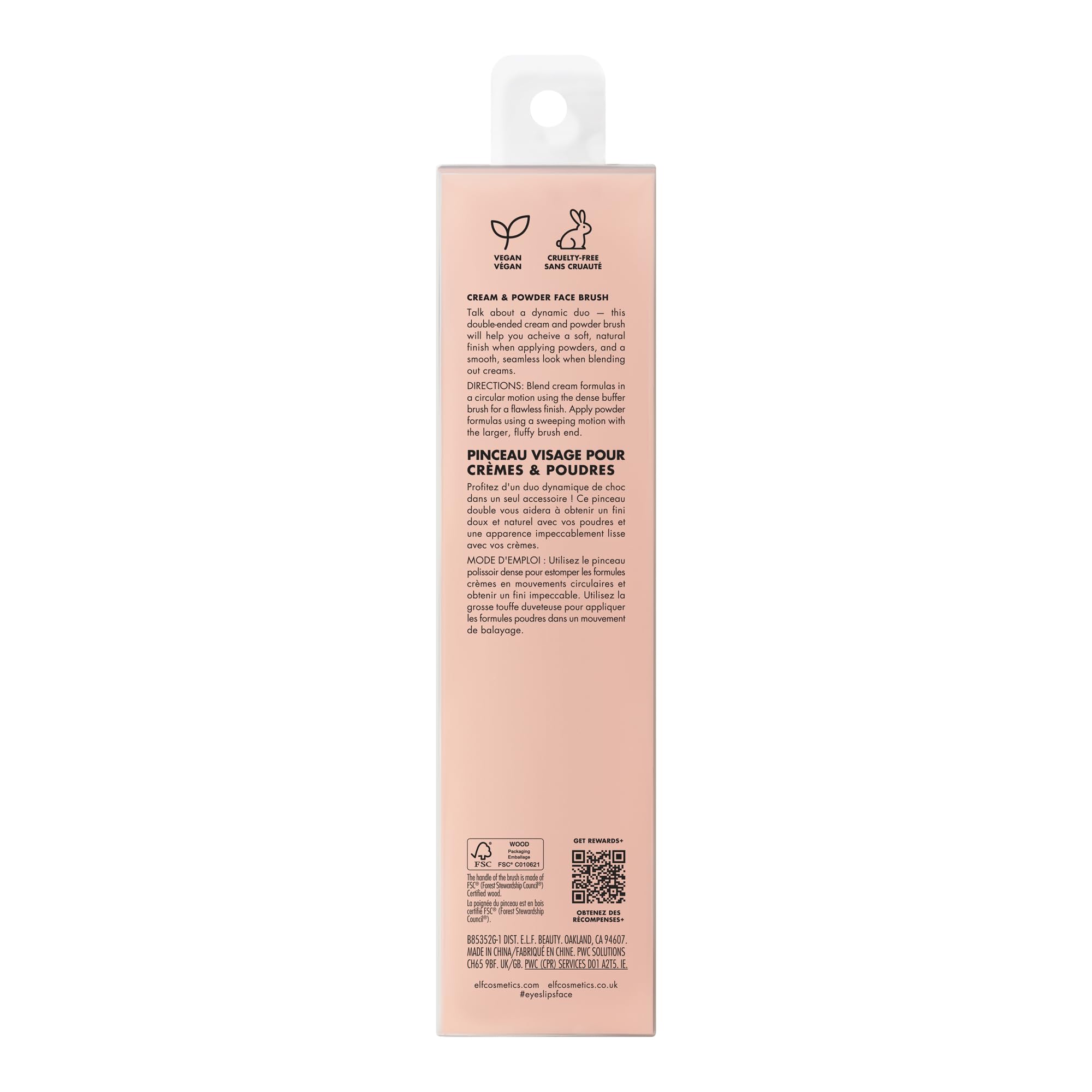 Foto 4 pulgar | Brocha De Maquillaje E.l.f., Crema Y Polvo De Doble Punta, Vegana - Venta Internacional