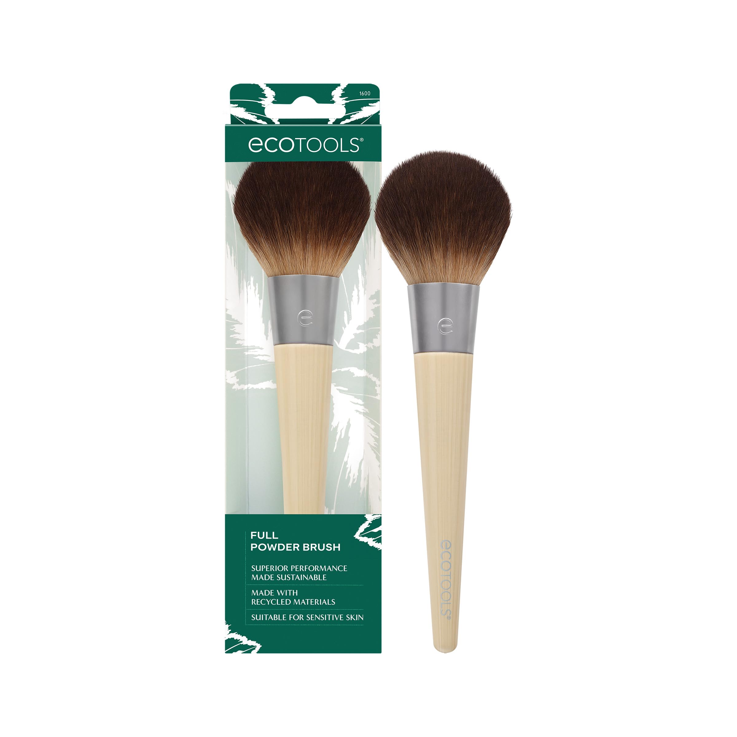 Brocha De Maquillaje Ecotools, Brocha Completa Para Polvos, Cerdas Sintéticas - Venta Internacional.