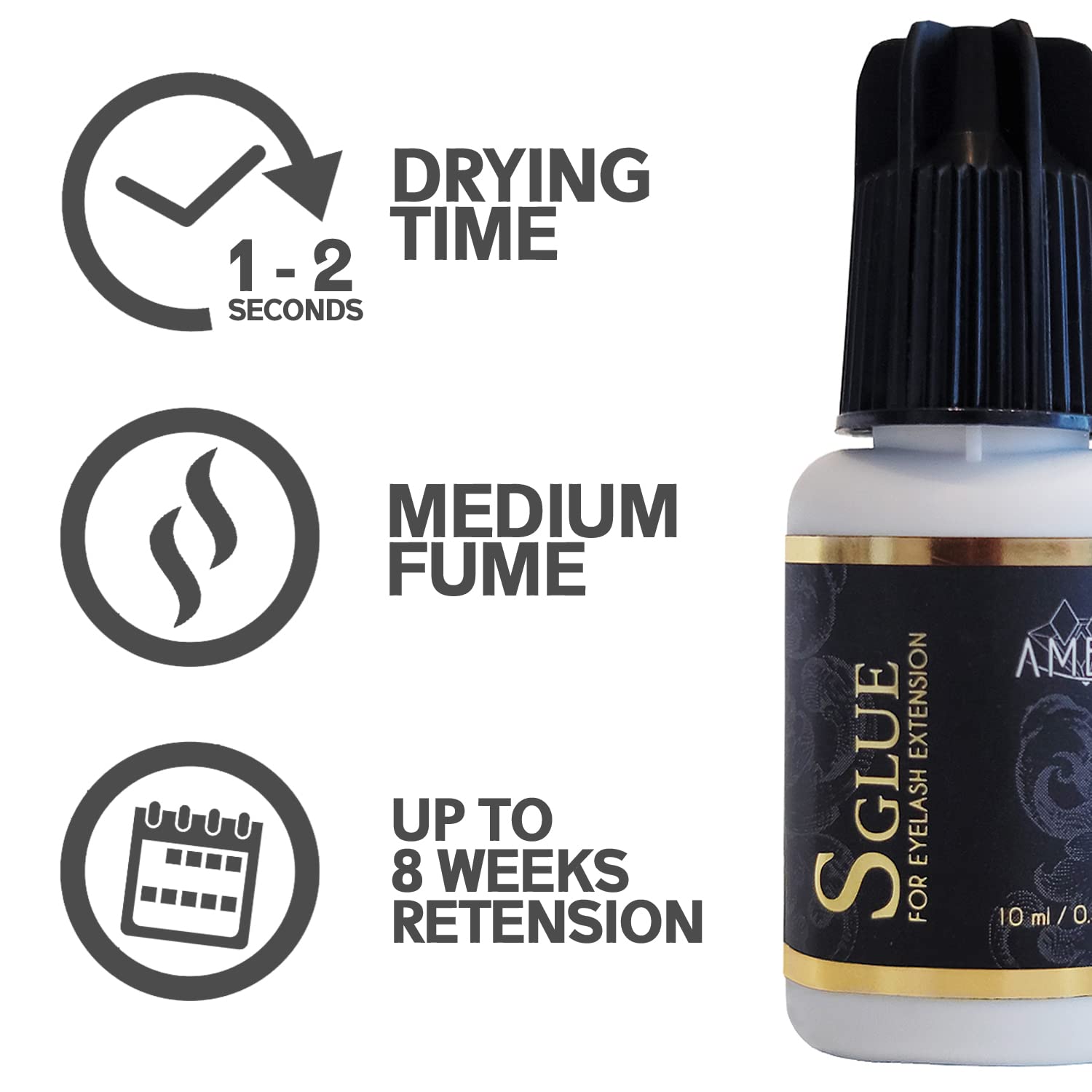 Foto 2 | Pegamento Para Extensiones De Pestañas Amber Lash S Glue, 10 Ml, Secado En 1 Segundo - Venta Internacional.