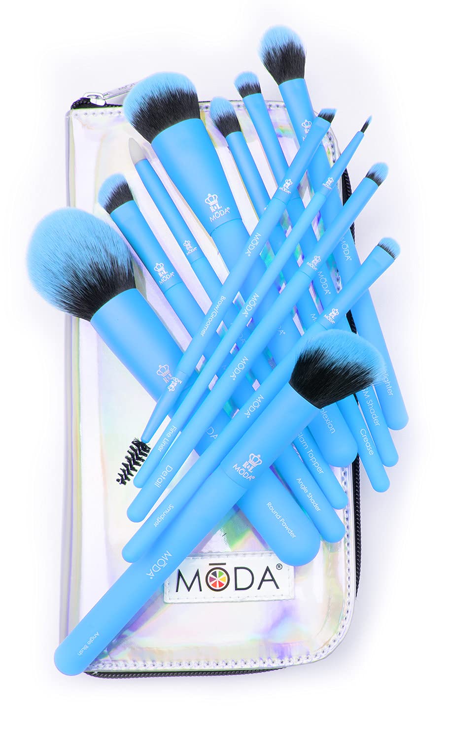 Foto 2 | Set De Brochas De Maquillaje Moda Totally Electric De 13 Piezas Con Funda Con Cierre - Venta Internacional.