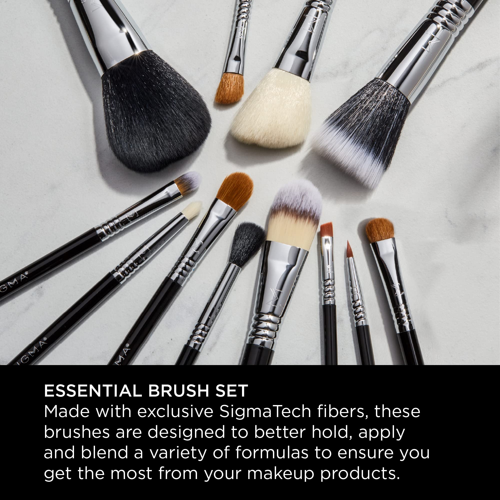 Foto 4 | Set De 12 Brochas De Maquillaje Sigma Beauty Essential - Venta Internacional.