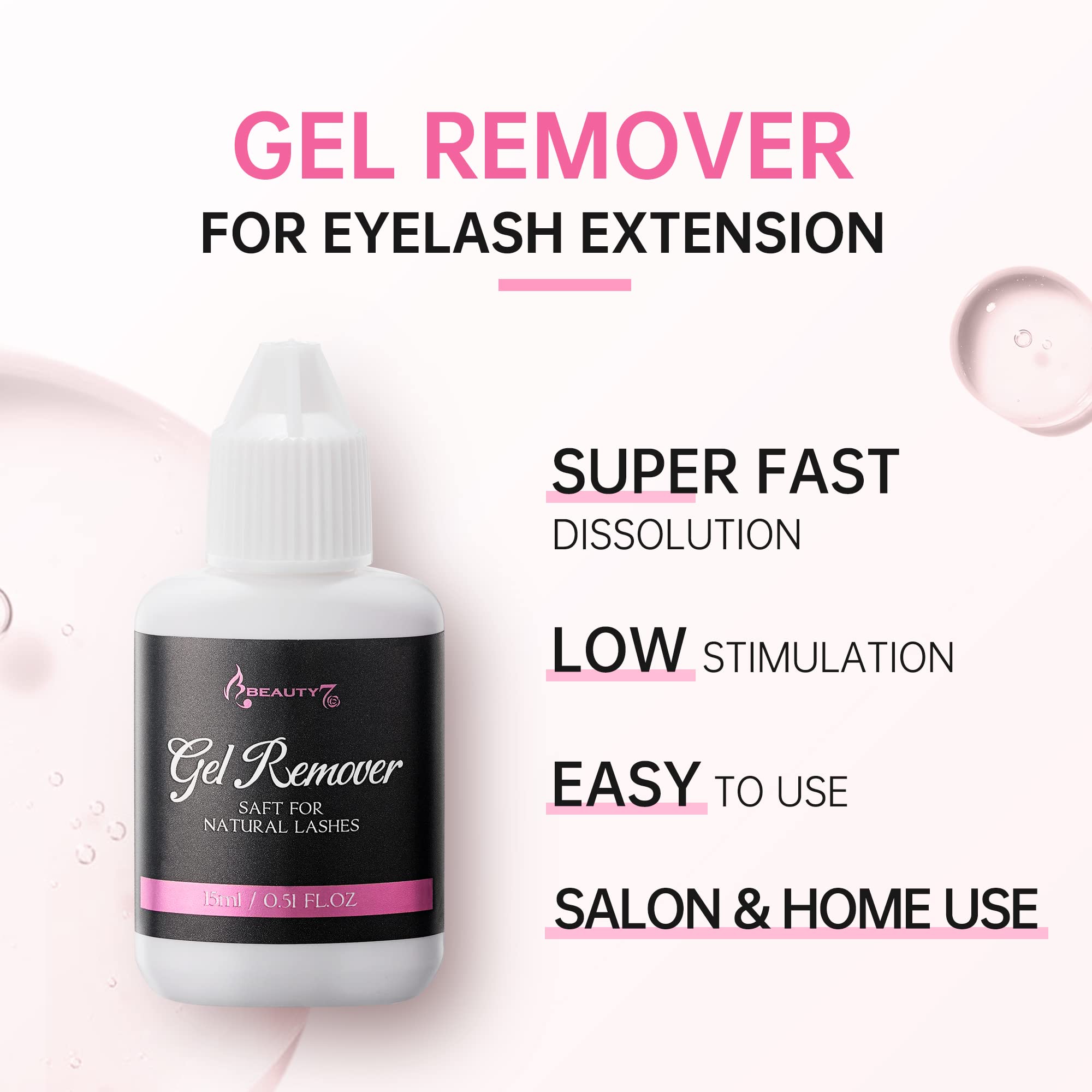 Foto 3 pulgar | Removedor De Pestañas En Gel Beauty7, Removedor De Pestañas, 15 Ml - Venta Internacional.