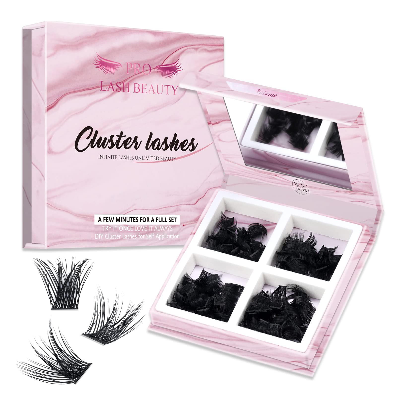 Foto 2 pulgar | Extensión De Pestañas Cluster Lashes Pro Lashbeauty 180 Unidades - Venta Internacional.