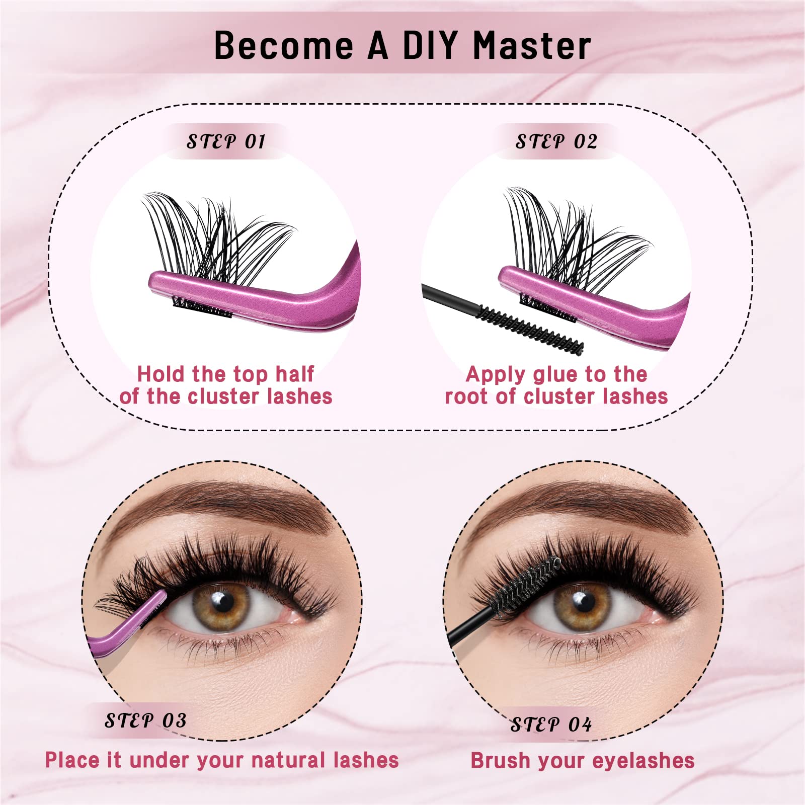 Foto 5 | Extensión De Pestañas Cluster Lashes Pro Lashbeauty 180 Unidades - Venta Internacional.