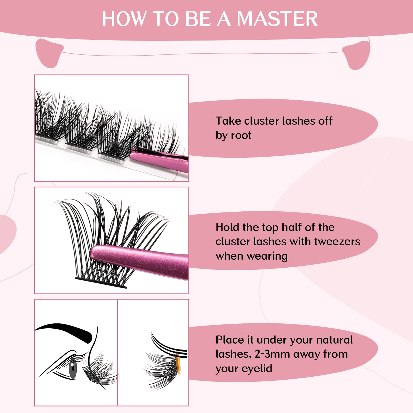 Foto 5 | Extensión De Pestañas Cluster Lashes Pro Lashbeauty 72 Unidades - Venta Internacional.