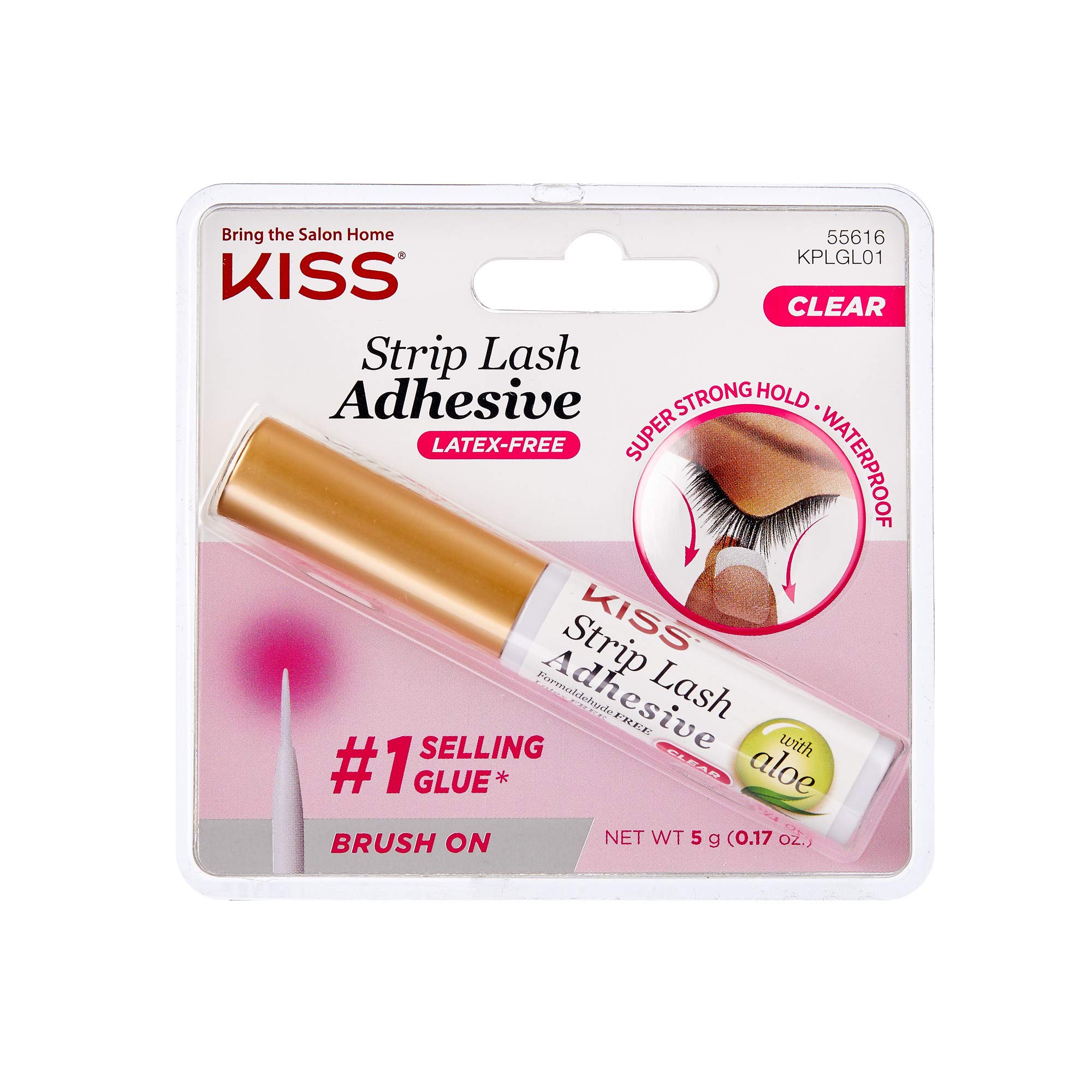 Adhesivo Para Pestañas Kiss Strip Transparente De 5 Ml Kplgl01 (paquete De 10) - Venta Internacional.