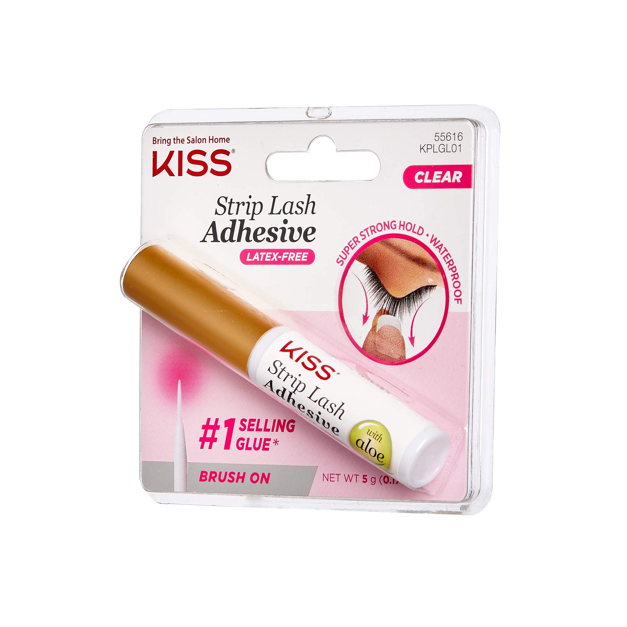 Foto 2 | Adhesivo Para Pestañas Kiss Strip Transparente De 5 Ml Kplgl01 (paquete De 10) - Venta Internacional.