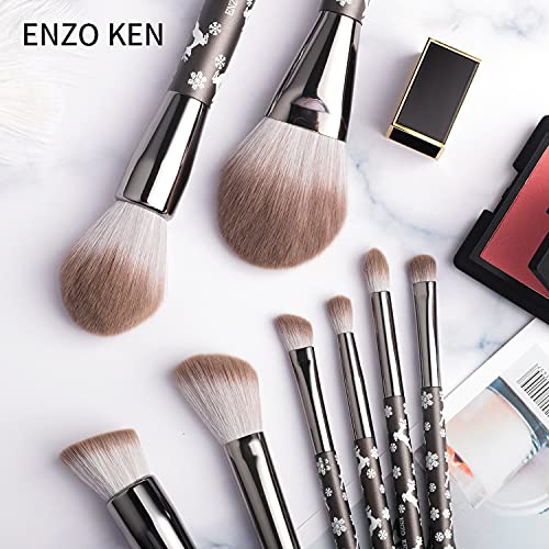 Foto 5 pulgar | Set de Brochas de Maquillaje Enzo Ken Natural Goat Hair Professional - Venta Internacional