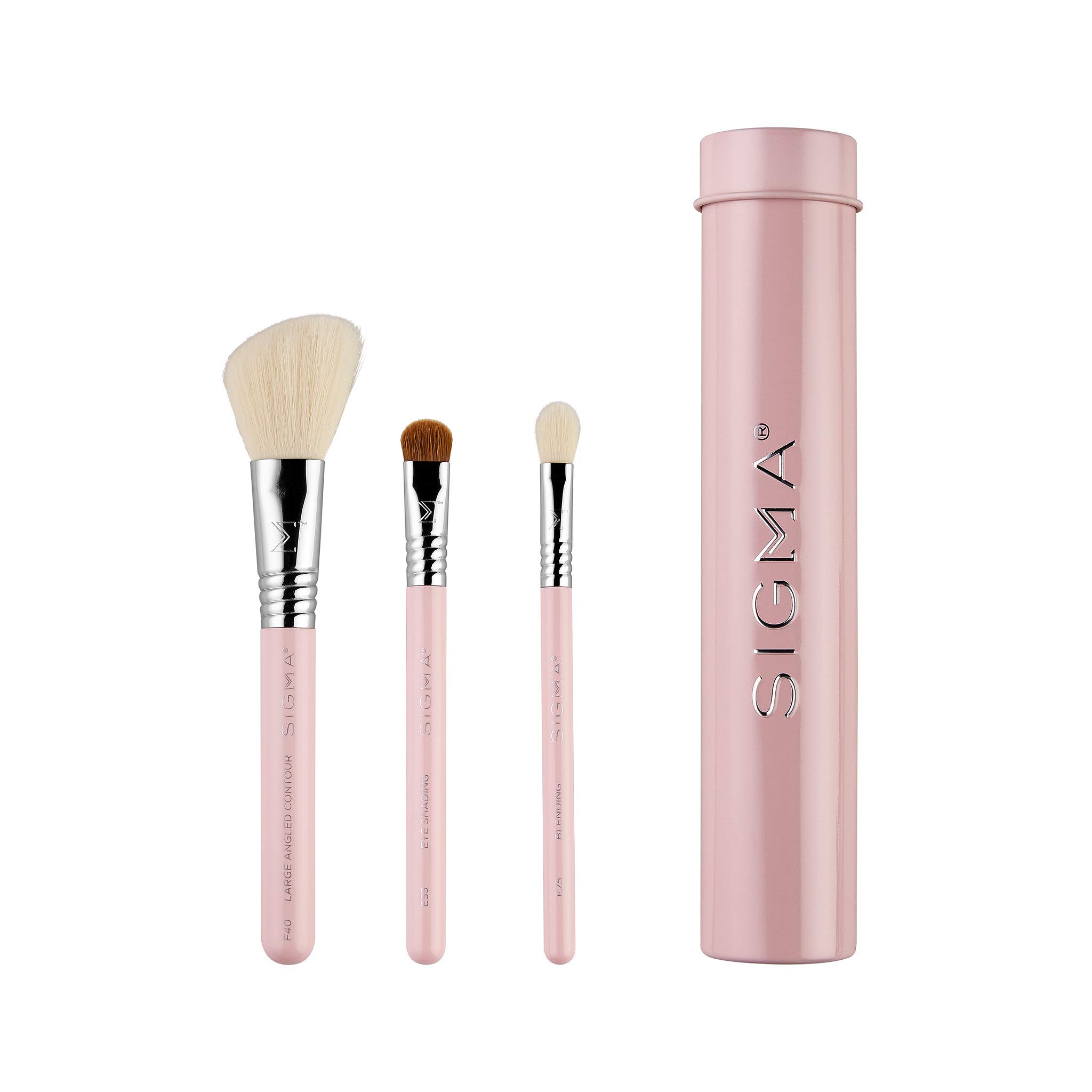 Set de Brochas de Maquillaje Sigma Beauty Travel Essential Trío Pink - Venta Internacional