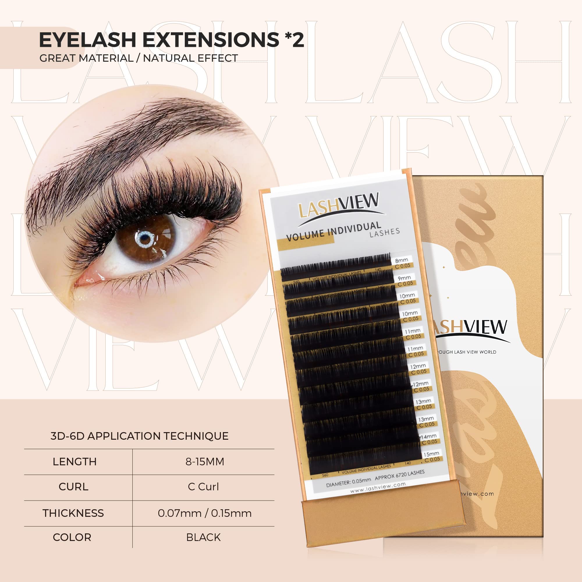 Foto 7 pulgar | Kit de Extensiones de Pestañas Lashview 338 Piezas con Maniquí - Venta Internacional