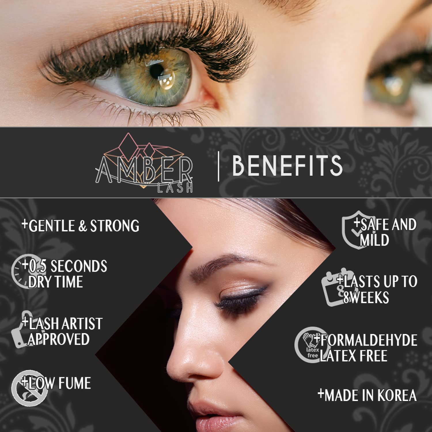 Foto 5 pulgar | Adhesivo Para Extensiones De Pestañas Amber Lash S Glue Plus, 10 Ml - Venta Internacional.